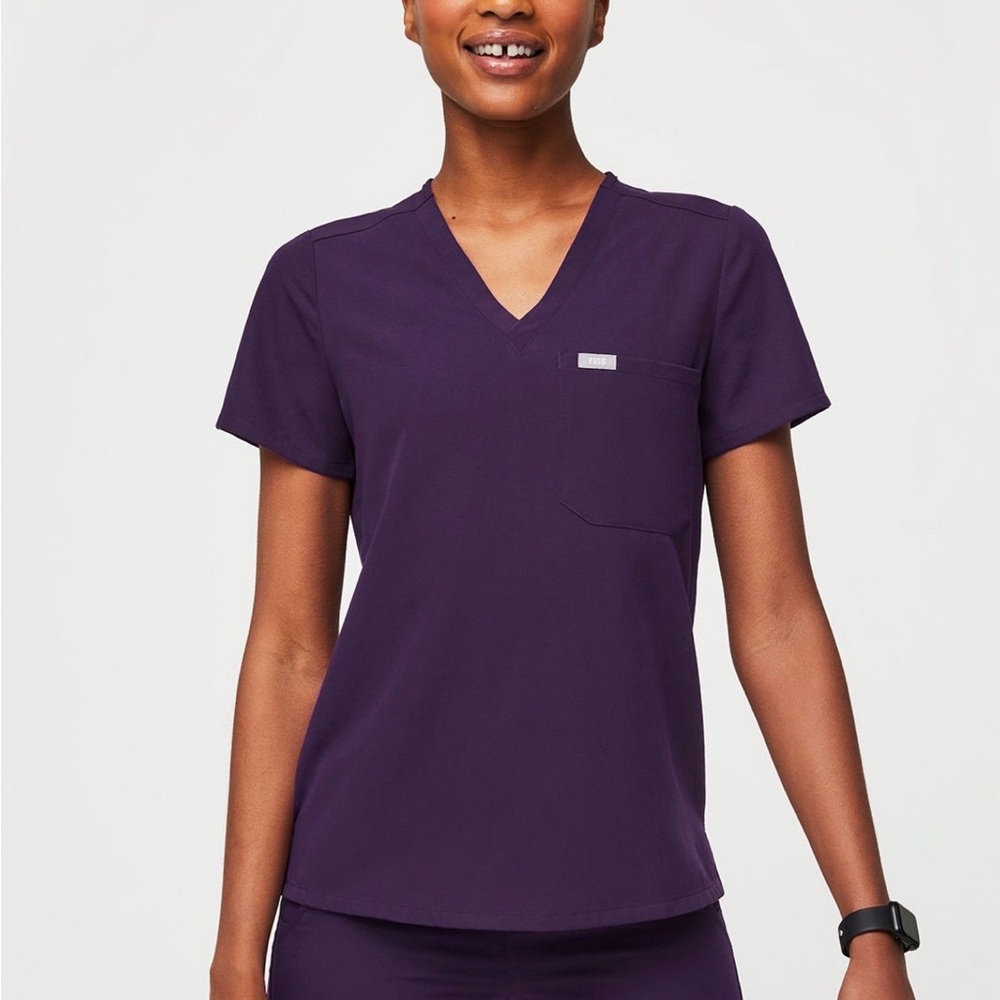 Figs Women's Purple Jam Catarina Scrub Top